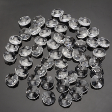 50PCS 14mm Glass Crystal Prisms Octagonal Beads Pendant Lamp Chandelier Parts for Lamp Light Decorations 2024 - buy cheap