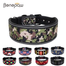 Benepaw Reflective Waterproof Camouflage Dog Collars For Small Medium Big Dogs Breathable Soft Padded Pet Collar Lead Supplies 2024 - buy cheap