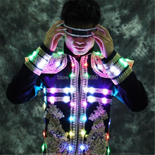 Colorful Led Luminous Growing Costume Dancing Singer Wear For Club Party Bar Halloween Christmas Masquerade Light Up Clothes 2024 - buy cheap