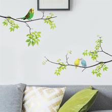 1Pc Wall Decals Birds on Tree Peel and Stick Fresh Removable Wall Stickers for Kids Living Room Bedroom Nursery Room 2024 - buy cheap