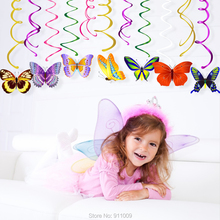 Colorful Butterfly Hanging Swirls Birthday Party Decoration PVC Ceiling Spiral Ornament Baby Shower Wedding Party Supplies XL063 2024 - buy cheap