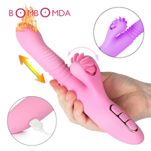 Heating Automatic Telescopic Dildo Vibrator For Woman Clitoris Stimulation Anal Sex Toy Vibrator Sex Toys For Women Masturbation 2024 - buy cheap