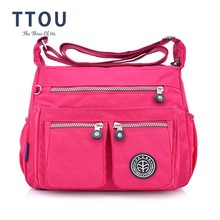 TTOU Women Casual Nylon Messenger Bags Waterproof Small Handbag Solid Daily Shoulder Bag Ladies Crossbody Bags Bolsa Sac A Main 2024 - buy cheap