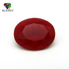 Wholesale Price 3x5~13x18mm Red Oval Cut Glass Gems Stone Synthetic Red Glass Beads For DIY Jewelry 2024 - buy cheap