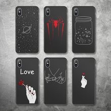 Caixa Do Telefone Para o iphone 6 6 Lovebay s 7 8 Plus X XR XS Max 5 5S SE Arte Abstrata amor Do Coração Suave TPU Caso do Silicone Para o iphone X XR 2024 - compre barato