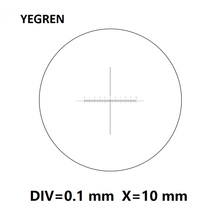 Div-micrômetro para óculos, 0.1mm, calibração x = 10mm, medição da escala, ocular 2024 - compre barato