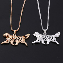 RONQING Fashion Hollow Pendant Golden Labrador Retriever Pendant Necklace Aros Pendientes Animal Necklace for Women Fashion Girl 2024 - buy cheap