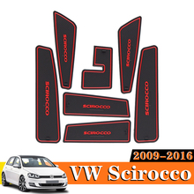Alfombrilla antideslizante para ranura de puerta Interior de coche, accesorios de estilismo para VW Scirocco 2009-2016, 7 Uds. 2024 - compra barato