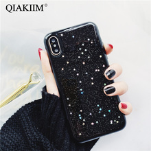 Capa de celular luxuosa com glíter bling, para iphone 5 s 6 6s 7 8 plus fashion, capa de estrela fofa, pó brilhante para iphone x xs max xr 2024 - compre barato