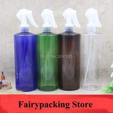 500ML 5pcs/10pcs Empty Large Size Mouse Spray Nozzle Refillable Bottle,Plastic Blue/Clear/Brown/Green Spray Bottle for Detergent 2024 - buy cheap