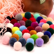 Pulaqi Mix Colors Pompom Fur Craft DIY Soft Pom Poms ball Wedding Decoration/Glue On Cloth Accessories from 10mm to 30mm Ball D 2024 - buy cheap