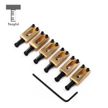 Tooyful 6 Pieces Tremolo Trem Bridge Roller Bridge Saddles with Screw for Strat TL Electric Guitars Replacement Accessories 2024 - buy cheap