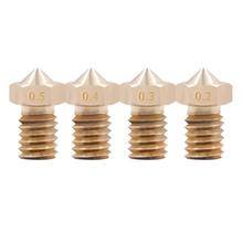 10PCS 0.1/0.2/0.25/0.3/0.35/0.4/0.5/0.6/0.8/1mm V5 V6 Nozzle M6 Brass 3D Printers Parts 1.75/3mm Filament 2024 - buy cheap