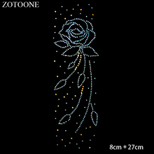 ZOTOONE  Strass Crystals Rhinestones Applique Iron on Clear Hotfix Rhinestone Stickers Stones for Clothes Flower Decoration E 2024 - buy cheap