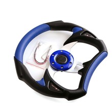 13 Inch 330mm Pvc Car Steering Wheel / Leather Universal Modified Steering Wheel / Blue Racing Steering Wheel 2024 - buy cheap