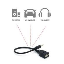 Enchufe de Audio auxiliar macho de 3,5mm, Jack a USB, 2,0, hembra, Cable de disparo, MP3 para coche 2024 - compra barato