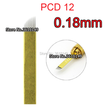 0.18mm PCD 12/12U/14/14U/18U Microblading Needles Tattoo Needle Hard Lamina for Permanent Makeup Eyebrow Lip 3D Embroidery 2024 - buy cheap