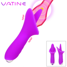 Vatina vibrador masturbador feminino de 10 velocidades, brinquedo sexual para mulheres, massageador vagina, estimulador de clitóris e lambedor oral 2024 - compre barato