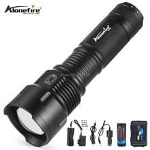 Lanterna poderosa de led alonefire x980, zoom de bateria 26650, lanterna led com flash flash embutido para caça, acampamento, bicicleta 2024 - compre barato