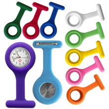 Shellhard  1Pc Silicone Nurse Watch Fashion Luminous Hand Medical Brooch Pocket Watch With 10Pcs Random Color Silicone Covers 2024 - buy cheap