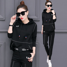 Two Piece Set Tops And Pants Outfit For Women Clothes Autumn Fashion Hooded Pullover 2022 Tracksuit Korean New Winter Sportswear 2024 - buy cheap