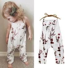 New Toddler Kids Baby Girls Summer Floral Strap Romper Sleeveless Playsuit Backless Jumpsuit Yiny Outfits 2024 - buy cheap