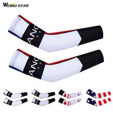 Weimostar 1 Pair Team Cycling Arm Warmers UV Protection Cycling Cuff Cover MTB Bike Cycling Arm Sleeve Basketball Arm Protector 2024 - buy cheap