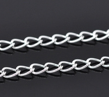 DoreenBeads 10M Silver color Link-Opened Curb Chain 6.4x4.2mm (B13524), yiwu 2024 - buy cheap