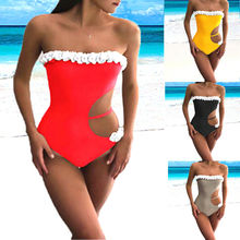 Women Sexy One-Piece Strapless Bandeau Monokini Swimsuit  Ladies Push Up Bathing  Bikini Beachwear Biquini Bodysuit Clothing 2024 - buy cheap