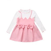 Toddler Kids Baby Girls Pink Dress Bow-Knot Princess Skirt Party Outfits Dresses 2024 - buy cheap