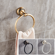 Anel de toalha redondo para parede, anel clássico de toalha para banheiro, acessório de banheiro antigo/preto/branco 2024 - compre barato