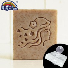 Flower Girl Handmade Soap Making Stamp Long Hair Gilr Diy Natural Organic Stamp Glass Acrylic Soap Stick Tool Cute Smiling Girl 2024 - buy cheap