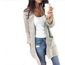 Autumn Winter Fashion Women Long Sleeve loose knitting cardigan cardigan sweater Womens Knitted Female Cardigan pull femme 2024 - buy cheap