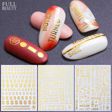 1 шт., серебряные наклейки для ногтей, буквы долларов США, 3D самоклеющиеся наклейки для дизайна ногтей, слайдер, маникюрные украшения, CHCB122-130 2024 - купить недорого
