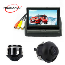 hot sell TFT 4.3 Inch Car parking Monitor 12V For HD 360 CCD Car Parking Camera Reverse Backup 2 Video 2024 - buy cheap