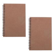 2 piezas de papel Kraft cubierta cuadernos en espiral diario cuaderno notas 2024 - compra barato