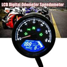 Universal Digital Motorcycle Speed Meter Odometer Tachometer Gauge Dual Speed LCD Screen for 1-4 Cylinders 2024 - buy cheap