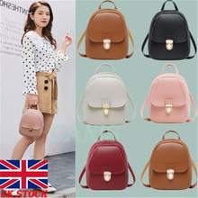 2019 New UK Women Girls Mini Faux Leather Backpack Rucksack Casual small  Bag Travel New Backpack 2024 - buy cheap