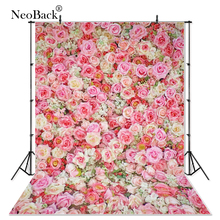 Tela de vinilo rosa claro para niños, Fondo de fotografía romántico de pared Floral para estudio fotográfico 2024 - compra barato