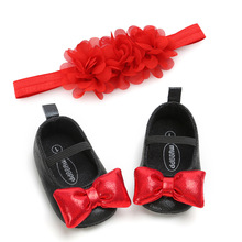 Romirus-Conjunto de zapatos para niña recién nacida, diadema de encaje, zapato poco profundo de princesa, zapatos de vestir de fiesta, marca 2024 - compra barato