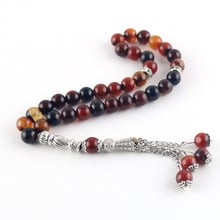 Brown Stone 33 Beads 8mm Muslim Agate Bracelet Islam Tasbih La Prayer Rosary Tesbih Islam Original Bracelet Gift 2024 - buy cheap