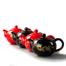 177ml Red Teapot Chinese Dragon Tea Pot Ceramic Tea Set Kettle Kung Fu Teapot Tea Service Wedding Gifts For Guests Friends D006 2024 - buy cheap