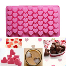 55 Holes Heart Shaped 3D Silicone Chocolate Jelly Candy Cake Bakeware Mold DIY Pastry Ice Block Soap Mould Baking Tool Bar 2024 - buy cheap