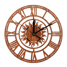 JEYL Vintage Wooden Wall Clock Shabby Chic Rustic Kitchen Home Antique Watches Decor 2024 - buy cheap