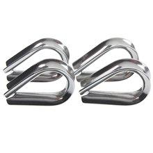 HLZS-4 x Stainless Steel - 3mm Wire rope loop Rope Thimbles 2024 - buy cheap