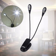 Flexible Table Lamp 2 Dual Arms Clip On Desk Lamp 4 LED Light for Book Reading Tablet Lamp Light Reading lamp High Quality 2024 - buy cheap