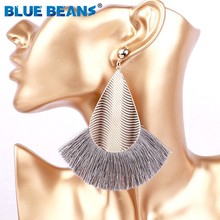 Earrings For Women Tassel Boho Drop Bohemian Fashion Statement Luxury Dangle Long Earring Big Handmade Gifts Geometric Oversize 2024 - buy cheap
