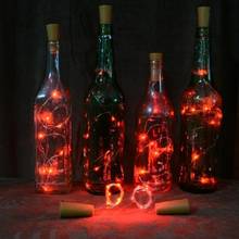 2m/20 Wine Bottle Lights 7 Colors Bottle Stopper LED String For Bar Christmas Wedding Party New Year Decoration Battery Powered 2024 - buy cheap