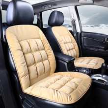 Car Front Seat Cover Plush 1/2Pcs 4 Color Universal Fabric Black Fur Interior Accessories Cushion Styling Winter Pad Seat Cover 2024 - buy cheap