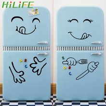 HILIFE Decoration Stickers Vinyl Stickers Happy Delicious Face Wall Stickers Home Decors Cute Fridge Sticker Posters 2024 - buy cheap